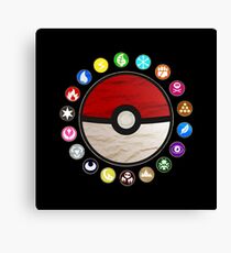 Pokemon Pokeball Canvas Print