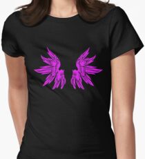 Pink Fairy Wings T-Shirt Womens Top Women's Fitted T-Shirt