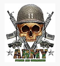 Army Skull Guns Photographic Print