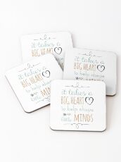It Takes a Big Heart to Help Shape Little Minds, Teacher Quote Coasters