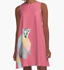Hamish the Ring-Tailed Lemur A-Line Dress