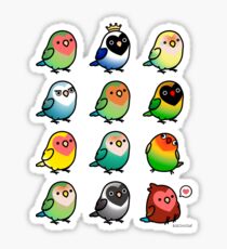 Chubby Lovebirds Sticker
