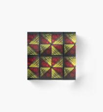 Look-and-Say Sequence Red Acrylic Block