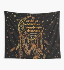 Saved and Remade - gold Wall Tapestry
