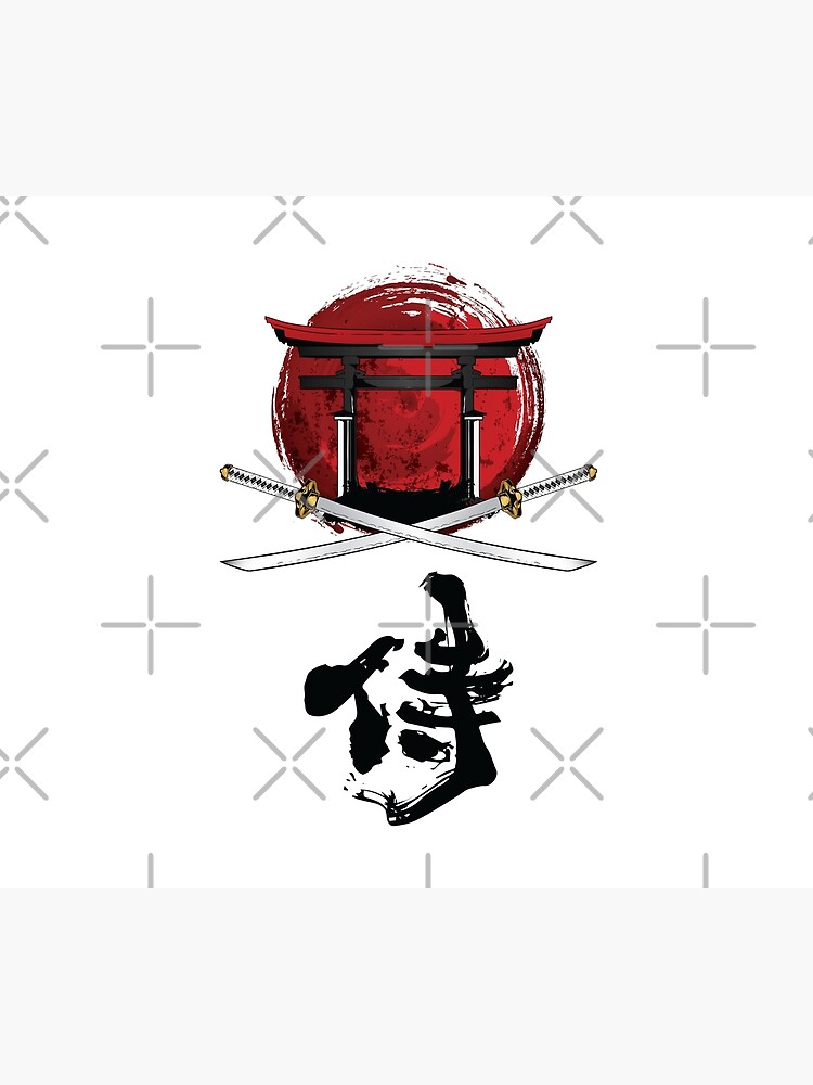 “Samurai Katana Tori gate Kanji” Wall Tapestry by DCornel | Redbubble