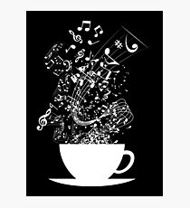 Cup of Music (White) Photographic Print