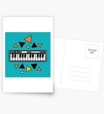 Music keyboard Postcards