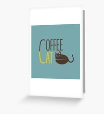 Coffee Cat Greeting Card
