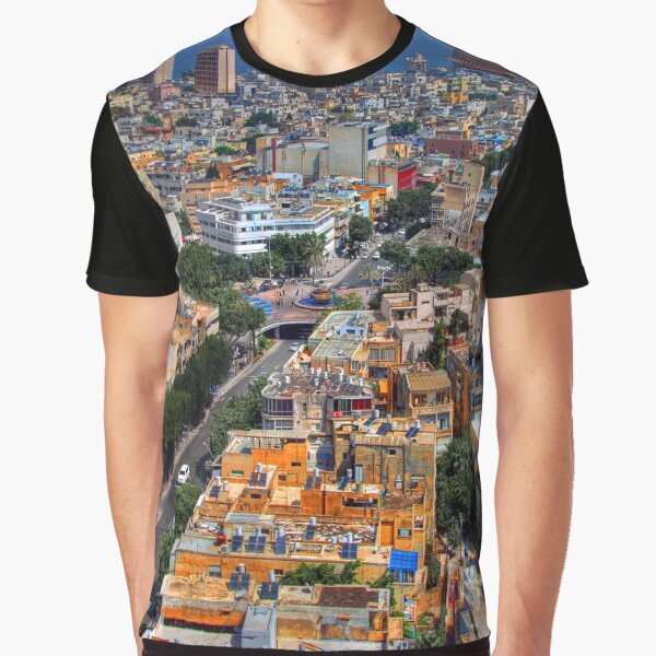 Tel Aviv Eagle Eye City View Graphic T-Shirt