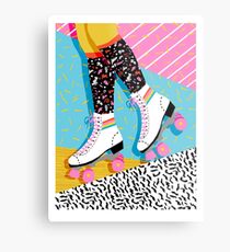 Steeze - 80s Retro Rückfall Rollerskating Eisbahn Neon Memphis 1980 Vibes Metalldruck