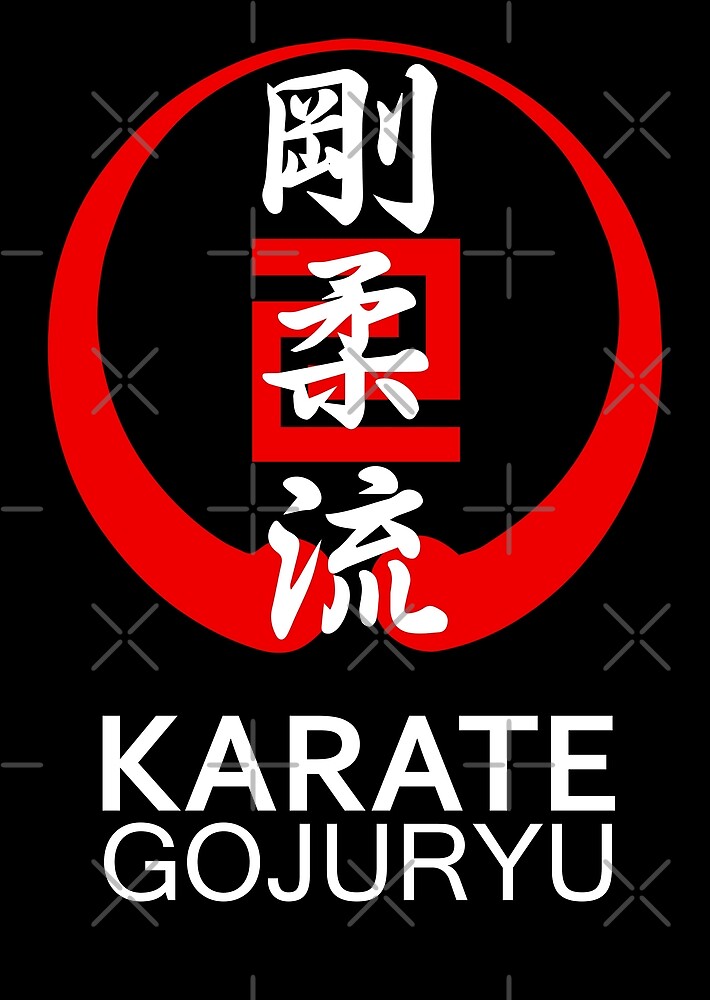 Gojuryu Karate Symbol und Kanji White Text von DCornel | Marcial, Artes