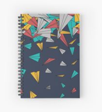 Flying paper planes Spiral Notebook