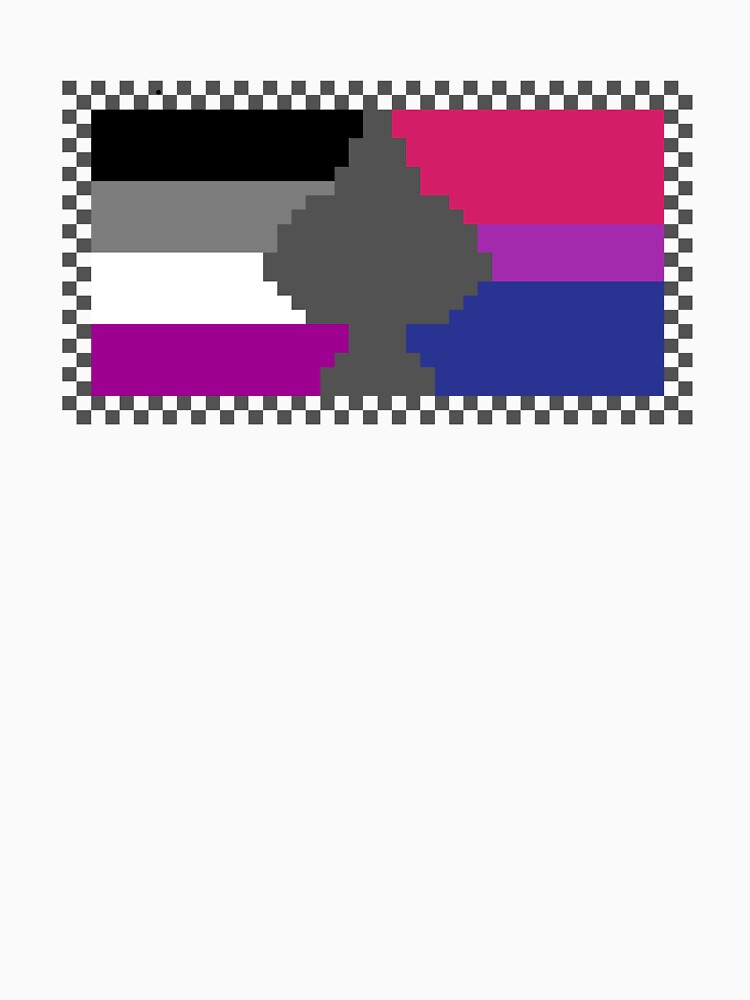 Bi Ace Pride Pixel Flag Womens T Shirt By Peachypandemic Redbubble
