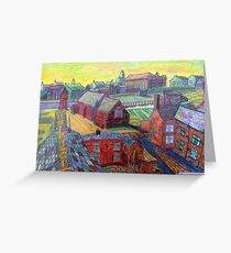 376 - RHOS SEEN FROM STIWT ROOF - DAVE EDWARDS - COLOURED PENCILS - 2013 Greeting Card