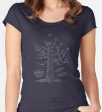 Camiseta entallada de cuello redondo El árbol blanco de Gondor