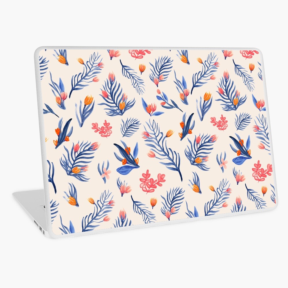 Succulent garden pattern on cream Laptop Skin