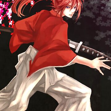 Himura kenshin - Kenshin manga Sticker by ArtSellerWorker