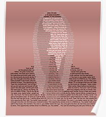 Eminem Lyric Portrait- Red Poster