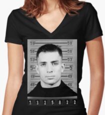 Jack Kerouac mugshot fan art Women's Fitted V-Neck T-Shirt