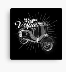 Real Men Ride Vespa Canvas Print