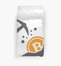 bitcoin miner mining Duvet Cover