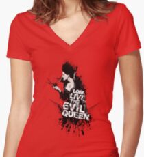T H E - Q U E E N - I S - D E A D Women's Fitted V-Neck T-Shirt