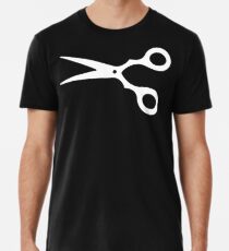 Camiseta premium para hombre Tijeras blancas