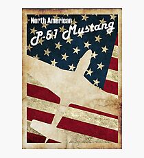 Vintage P-51 Mustang Photographic Print