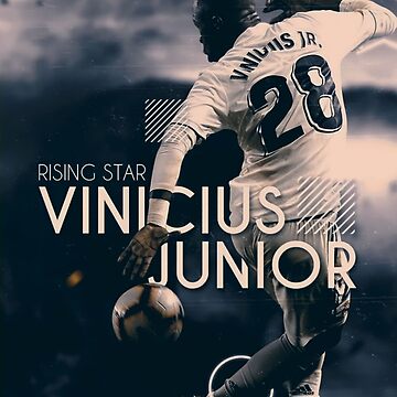 Vinicius Jr Poster Real Madrid Soccer Framed Wall Art Print 