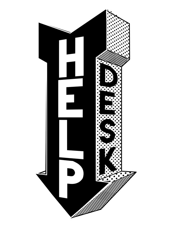 Help Desk Arrow Sign By Jmkeuning Redbubble