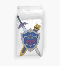Meister Schwert und Hylian Shield Bettbezug