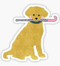Pegatina Golden Retriever Preppy Madras Field Hockey Dog