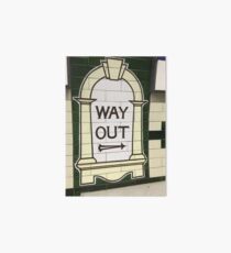 Way Out Sign (London Underground) Art Board