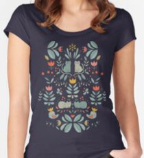 Schwedische Volkskatzen Tailliertes Rundhals-Shirt