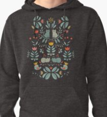 Swedish Folk Cats Pullover Hoodie