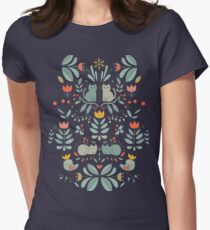 Swedish Folk Cats Women's Fitted T-Shirt