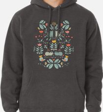 Swedish Folk Cats Pullover Hoodie