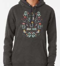 Swedish Folk Cats Pullover Hoodie