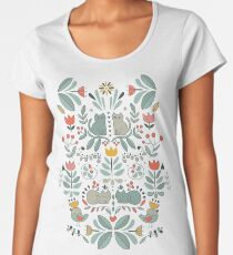 Camiseta premium de cuello ancho Gatos populares suecos