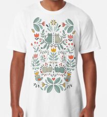Swedish Folk Cats Long T-Shirt