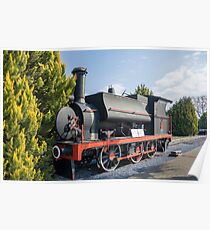 Old Steam Locomotive Poster
