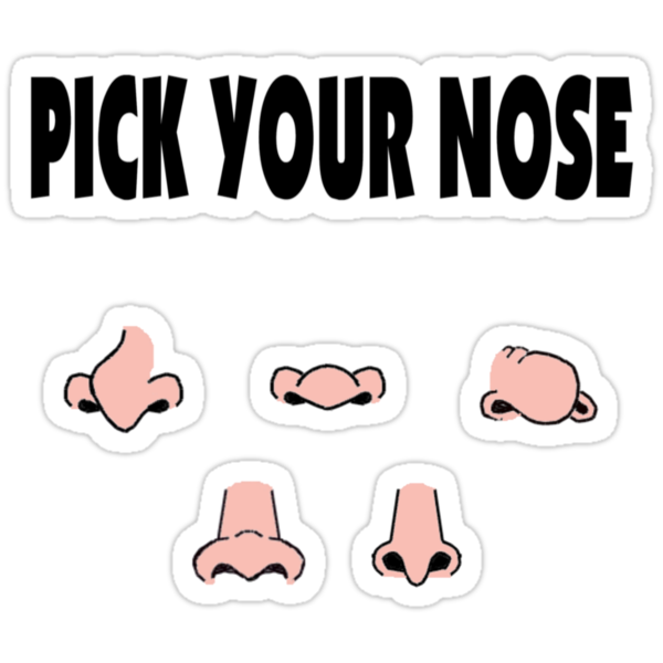 Pick Your Nose Stickers By Jayson Gaskell Redbubble