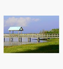 Dock on the Beach Inlet Photographic Print