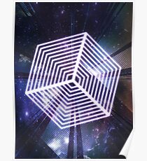 Glowing Cube Poster