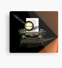 Agatha Christie Knows Whodunnit! Metal Print