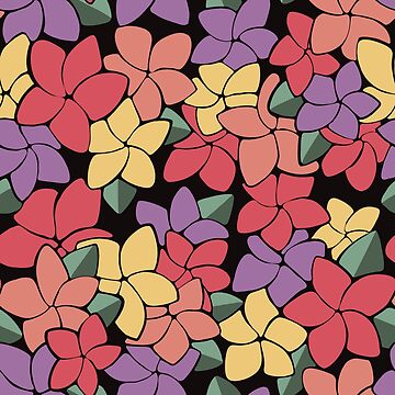 Artwork thumbnail, Artsy Tropical Flowers Pattern by DeafAngel1080
