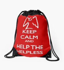 Help the helpless Drawstring Bag