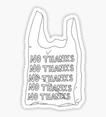Pegatina No, gracias - Bolsa de plástico