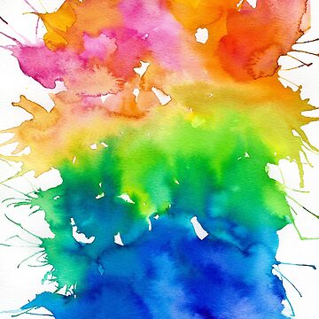 Multicolor Abstract Watercolor Paint Essential T-Shirt for Sale