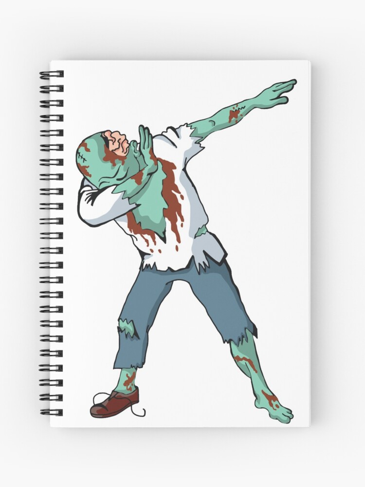 Halloween Dabbing Zombie Funny Dab Hip Hop Pose Spiral Notebook